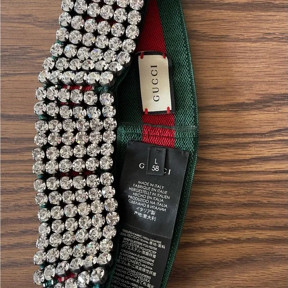 Green/Red Gucci headband with crystals Gucci Web Gucci headband with crystals — LSC INC main image 2